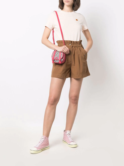 Shop Kenzo Elasticated-waist Shorts In Braun