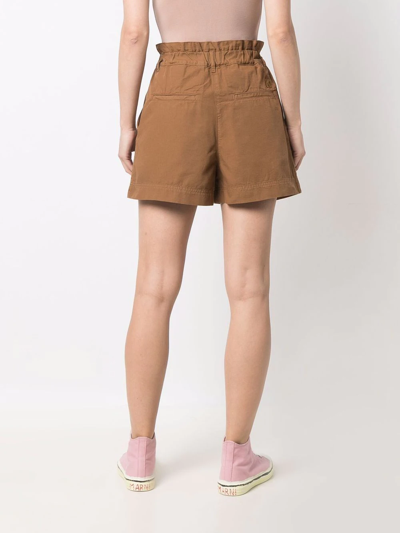 Shop Kenzo Elasticated-waist Shorts In Braun
