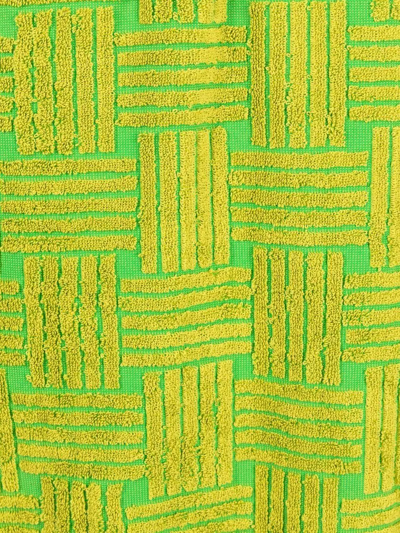 Shop Bottega Veneta Intrecciato-pattern Belted Robe In Green