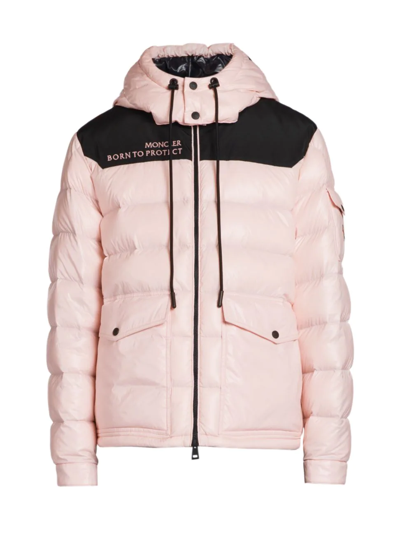 Shop Moncler Men's Born To Protect Gombei Quilted Pufferjacket In Pink