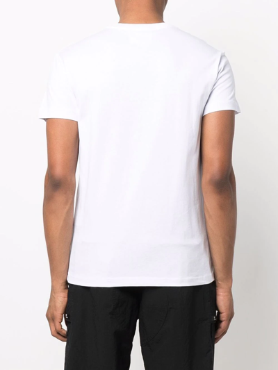 Versace Jeans Couture Logo-patch Cotton T-shirt In Weiss