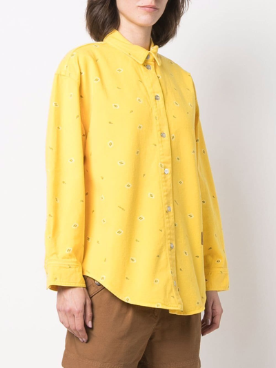 Shop Kenzo Paisley-print Shirt In Gelb