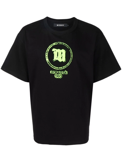 Shop Misbhv Logo-print Short-sleeved T-shirt In Schwarz
