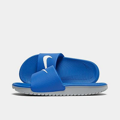 Shop Nike Big Kids' Kawa Slide Sandals In Hyper Cobalt/white