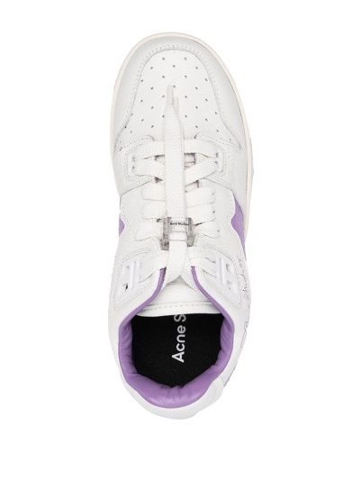 Shop Acne Studios Low Top Basketball Sneakers In White