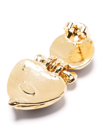 Shop Gas Bijoux Colorado Enamel Earrings In Gold