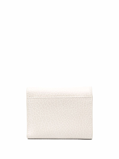 Shop Maison Margiela Four-stitch Leather Wallet In Grey