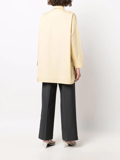 Shop Jil Sander Long-sleeved Cotton Shirt In Neutrals