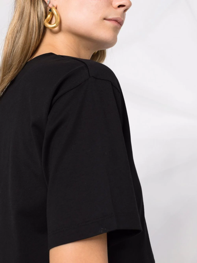 Loulou Studio Supima Cotton Short Sleeves Boxy T-shirt In Black