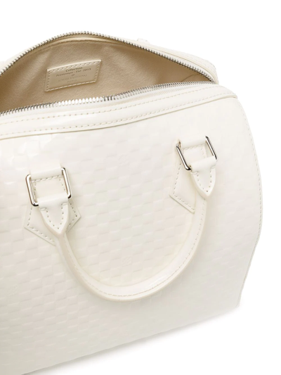 Pre-owned Louis Vuitton 2012 Speedy Cube Pm Bag In White