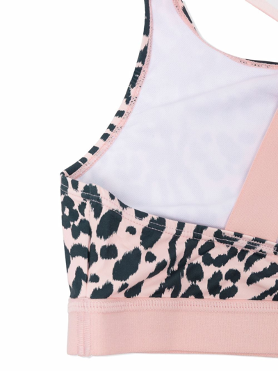 Shop Kenzo Teen Animal-print Bikini In Pink
