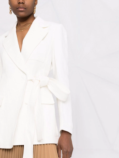 Shop Chloé Notched-lapel Single-breasted Jacket In White