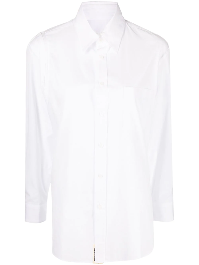 Shop Yohji Yamamoto Removable Sleeve Shirt In White