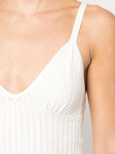 Shop Alice And Olivia Kenna Cable-knit Tank Top In White