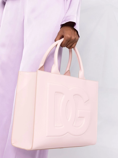 Shop Dolce & Gabbana Small Dg Daily Tote Bag In Pink