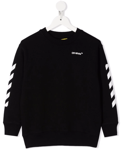 Shop Off-white Arrow-print Cotton Sweatshirt In Black