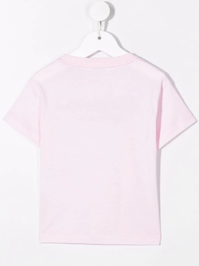 Shop Philosophy Di Lorenzo Serafini Logo-embroidered Cotton T-shirt In Pink
