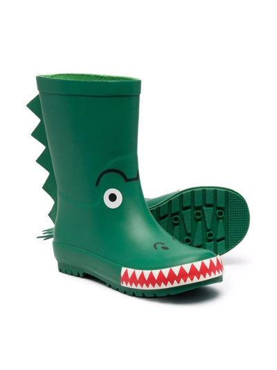 Shop Stella Mccartney Dinosaur Ankle-length Wellies In Green