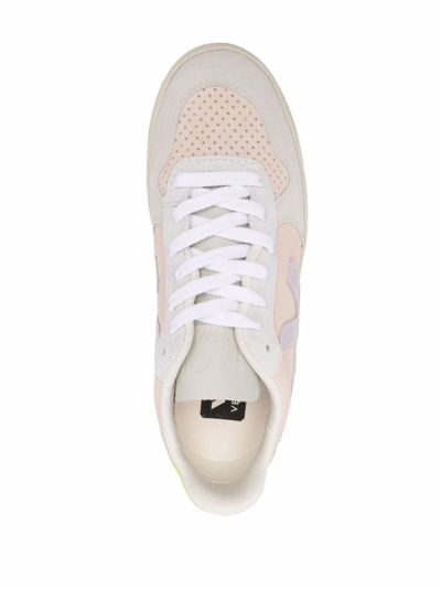 Veja V-10 Sneakers In Grey Suede In Grey
