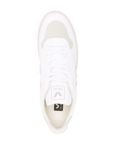 Shop Veja V-1o Low Top Sneakers In White