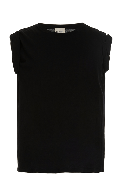Shop Khaite Women's Mae Cotton T-shirt In Black,white