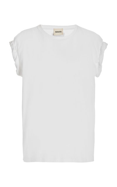 Shop Khaite Women's Mae Cotton T-shirt In Black,white