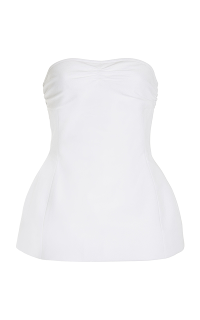 Shop Khaite Women's Blanche Strapless Cotton Top In White