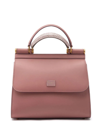 Shop Dolce & Gabbana Small Sicily 58 Bag Handle In Pink