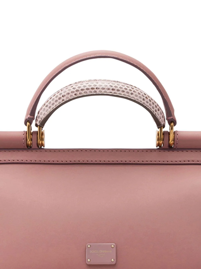 Shop Dolce & Gabbana Small Sicily 58 Bag Handle In Pink