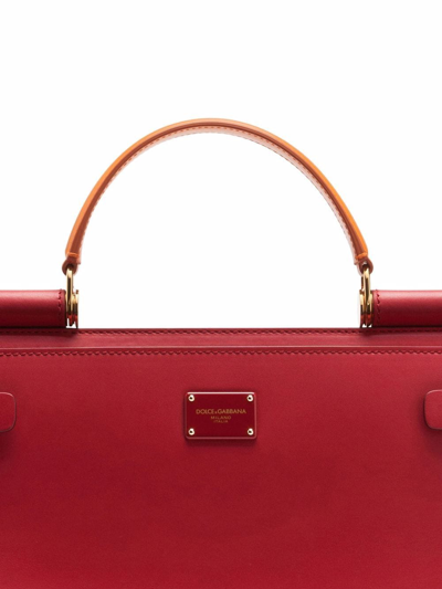 Shop Dolce & Gabbana Large Sicily 58/large Sicily 62 Bag Handle In Red