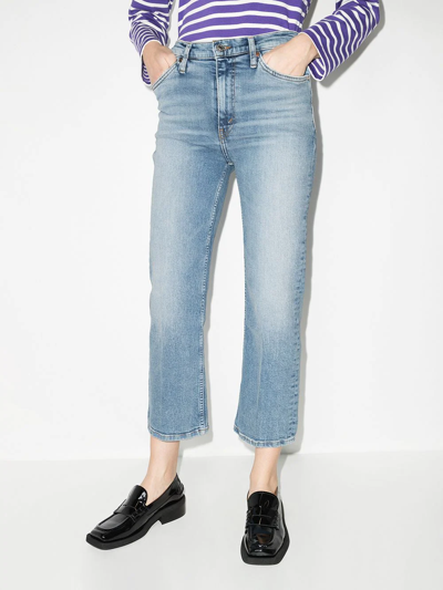 Re/done 90s Loose High-rise Straight-leg Jeans In Blue