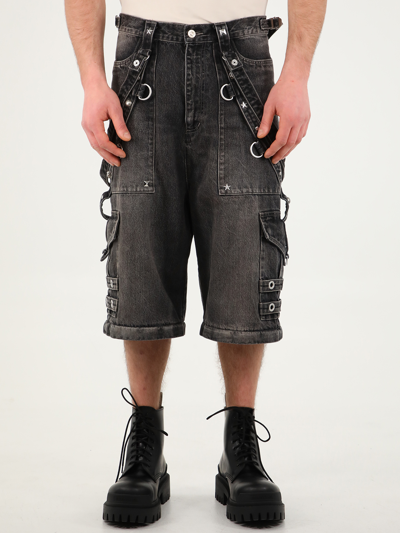 Shop Balenciaga Raver Baggy Jeans In Grey