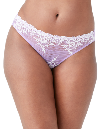 Shop Wacoal Embrace Lace Bikini Underwear 64391 In Rhapsody/white Alyssum