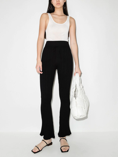 Shop Live The Process Super Flare High-waisted Flared Trousers In Black