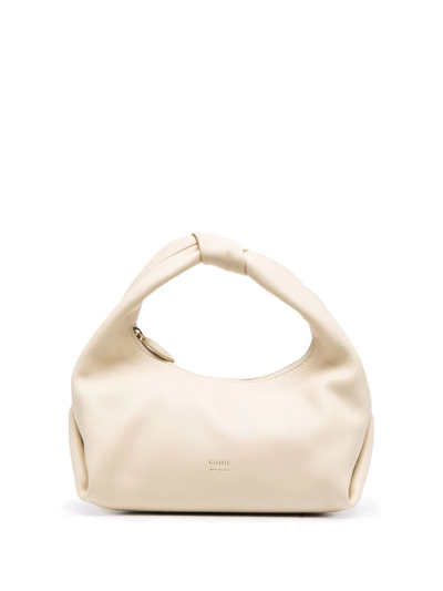 Shop Khaite Beatrice Knotted Bag In Neutrals