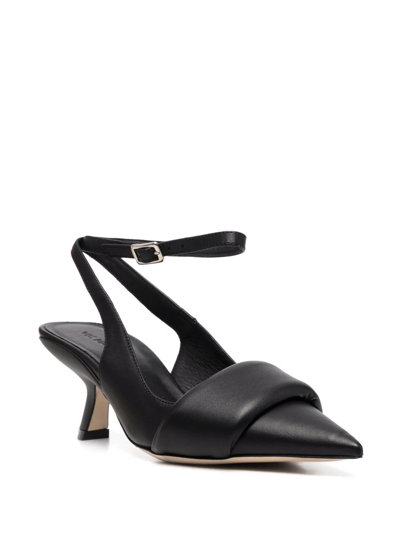 Vic Matie Pointed Low-heel Pumps In Black