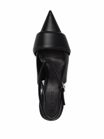 Vic Matie Pointed Low-heel Pumps In Black