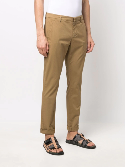 Dondup Slim-cut Chino Trousers In Neutrals