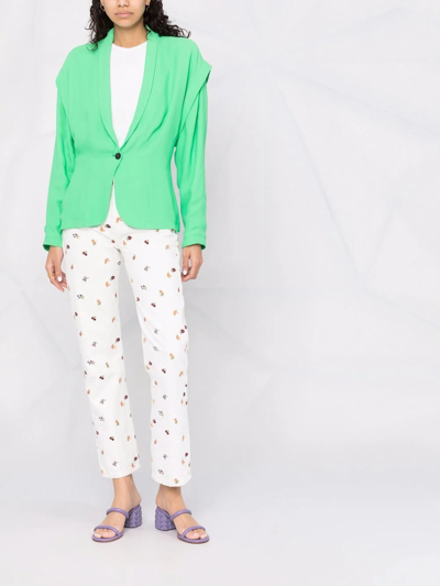 Forte Forte Drop-shoulder Single-breasted Blazer In Green