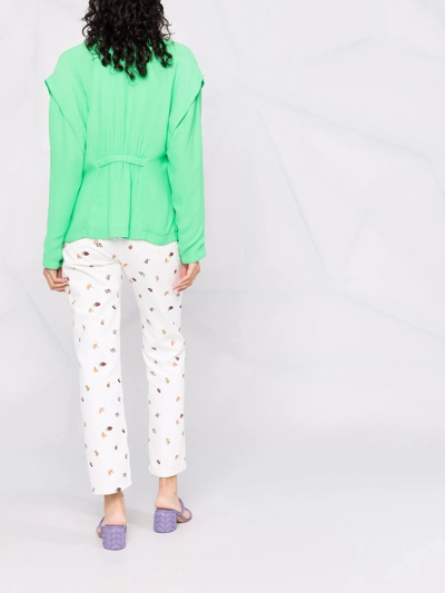 Forte Forte Drop-shoulder Single-breasted Blazer In Green
