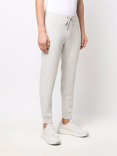 Shop Polo Ralph Lauren Embroidered Polo-pony Track Pants In Grey
