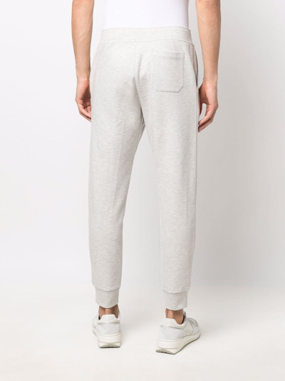 Shop Polo Ralph Lauren Embroidered Polo-pony Track Pants In Grey