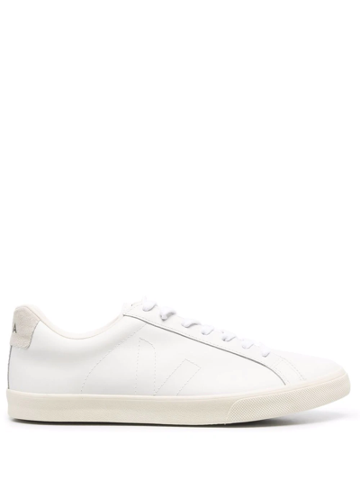 Veja White Esplar Leather Sneakers In White