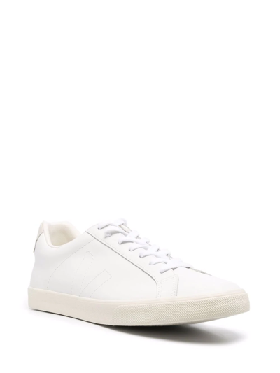 Veja White Esplar Leather Sneakers In White