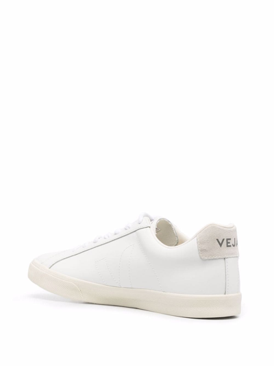 Veja White Esplar Leather Sneakers In White