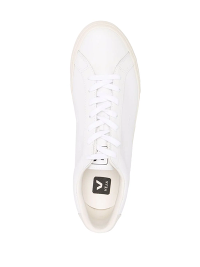 Veja White Esplar Leather Sneakers In White