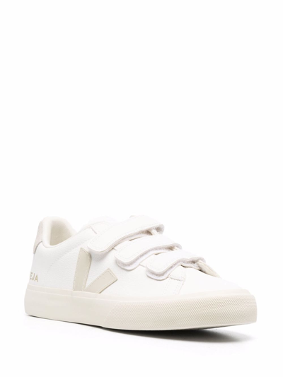 Shop Veja Recife Touch-strap Sneakers In White