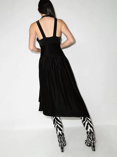 Rabanne Halterneck Chain-detail Midi Dress In Black