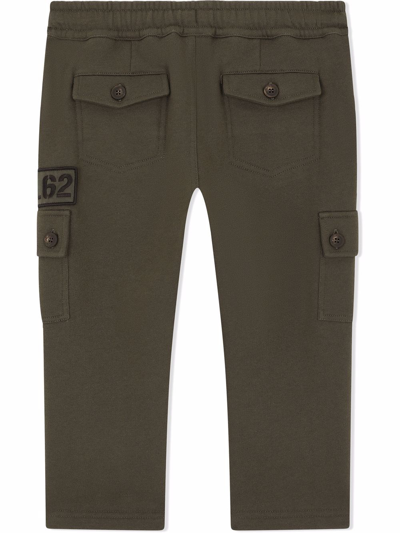 Dolce & Gabbana Logo Patch Cargo Trousers In Grey