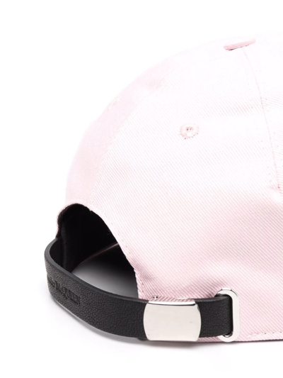Shop Alexander Mcqueen Logo-embroidered Cotton Cap In Pink